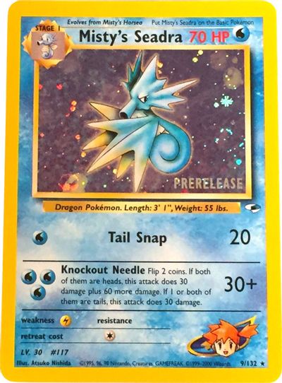 Misty's Seadra (9/132) (Prerelease Promo) [Gym Heroes Unlimited] | Clutch Gaming