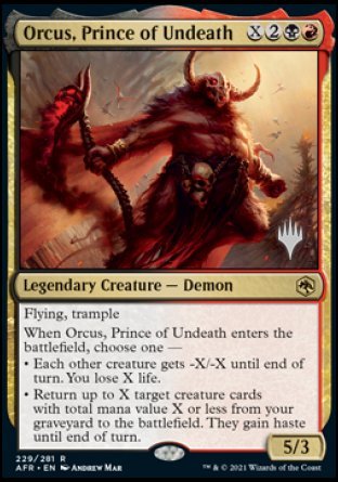 Orcus, Prince of Undeath (Promo Pack) [Dungeons & Dragons: Adventures in the Forgotten Realms Promos] | Clutch Gaming