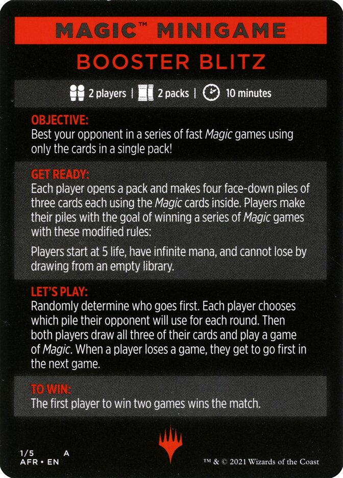 Booster Blitz (Magic Minigame) [Dungeons & Dragons: Adventures in the Forgotten Realms Minigame] | Clutch Gaming