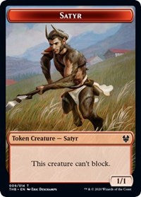 Satyr // Gold Double-Sided Token [Theros Beyond Death Tokens] | Clutch Gaming