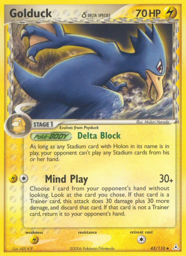 Golduck (43/110) (Delta Species) [EX: Holon Phantoms] | Clutch Gaming