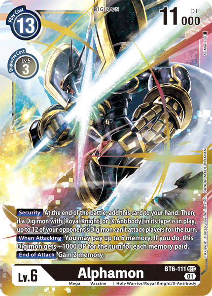 Alphamon [BT6-111] [Double Diamond] | Clutch Gaming