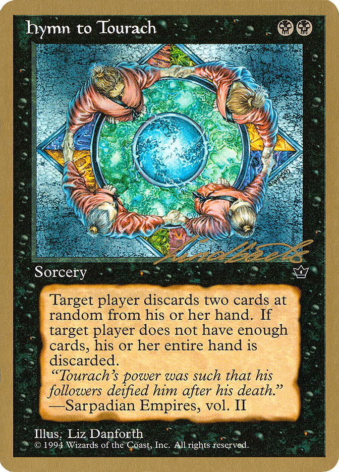 Hymn to Tourach (Circle) (Leon Lindback) [Pro Tour Collector Set] | Clutch Gaming