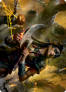 Harvesttide Sentry Art Card (Gold-Stamped Signature) [Innistrad: Midnight Hunt Art Series] | Clutch Gaming