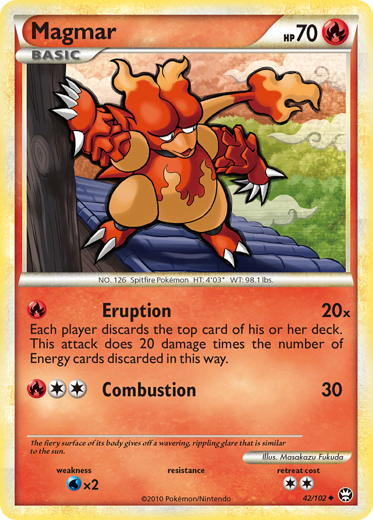 Magmar (42/102) [HeartGold & SoulSilver: Triumphant] | Clutch Gaming