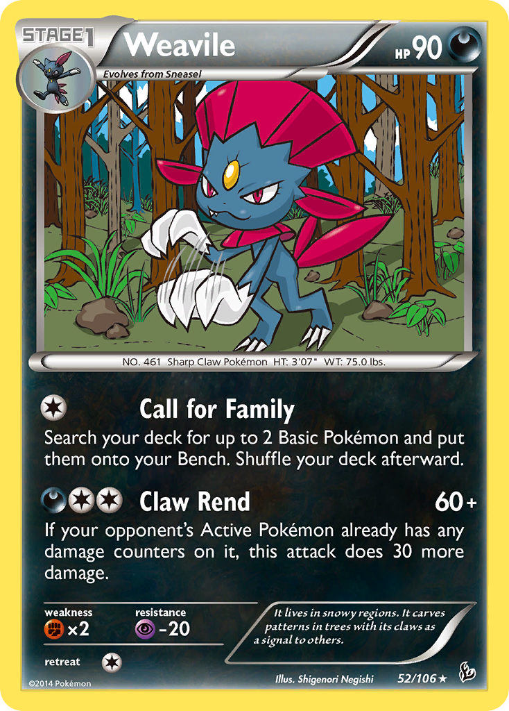 Weavile (52/106) [XY: Flashfire] | Clutch Gaming