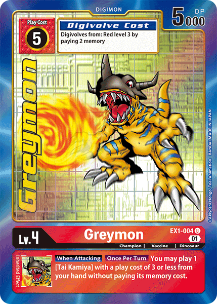 Greymon [EX1-004] (Alternate Art) [Classic Collection] | Clutch Gaming