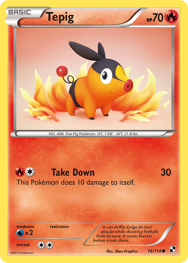 Tepig (16/114) [Black & White: Base Set] | Clutch Gaming