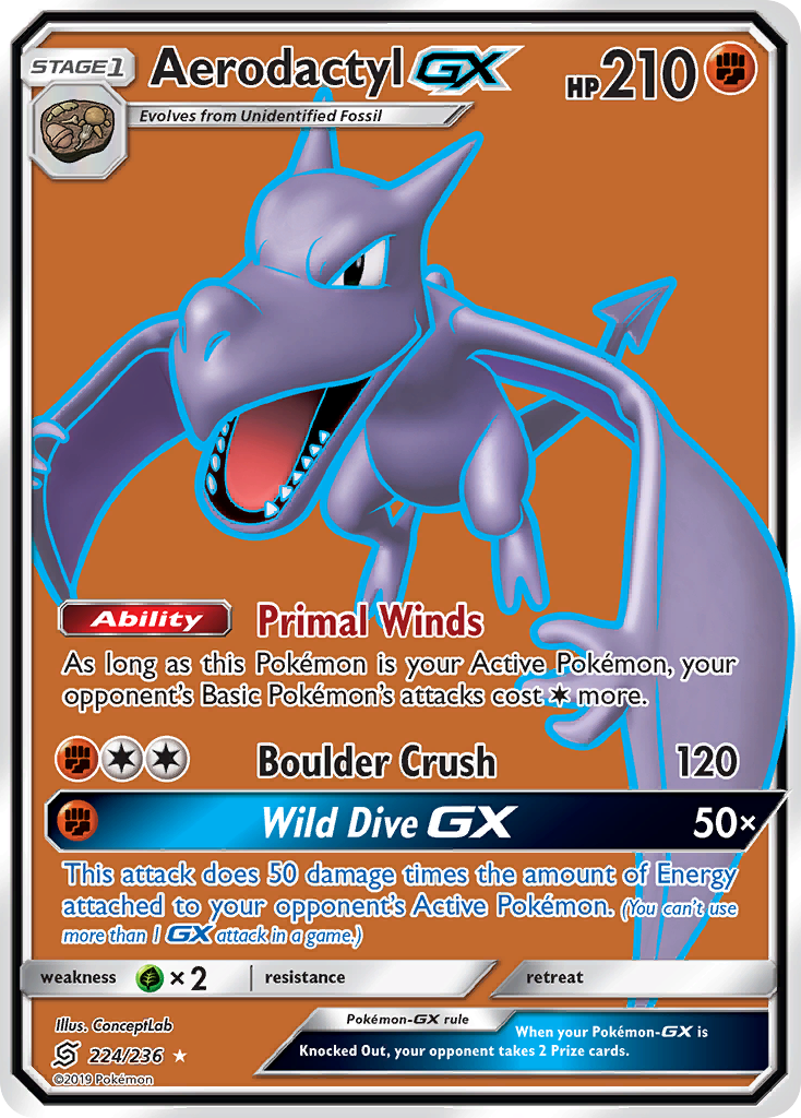 Aerodactyl GX (224/236) [Sun & Moon: Unified Minds] | Clutch Gaming