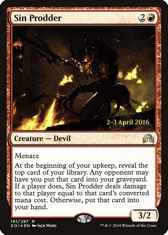 Sin Prodder [Shadows over Innistrad Prerelease Promos] | Clutch Gaming