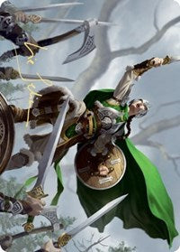 Maja, Bretagard Protector Art Card (Gold-Stamped Signature) [Kaldheim Art Series] | Clutch Gaming
