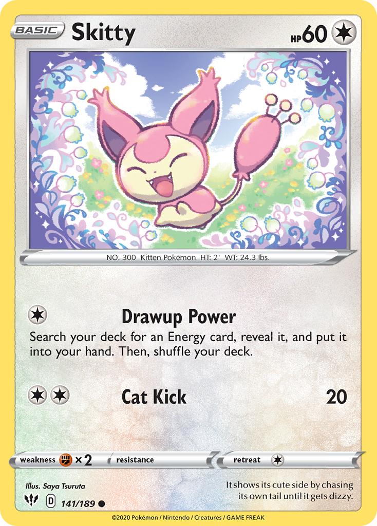 Skitty (141/189) [Sword & Shield: Darkness Ablaze] | Clutch Gaming