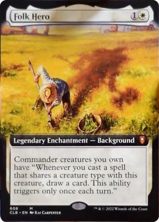 Folk Hero (Extended Art) [Commander Legends: Battle for Baldur's Gate] | Clutch Gaming