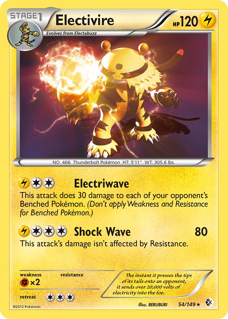 Electivire (54/149) (Theme Deck Exclusive) [Black & White: Boundaries Crossed] | Clutch Gaming