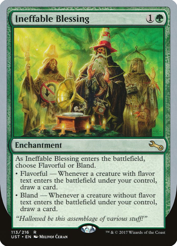 Ineffable Blessing ("choose Flavorful or Bland") [Unstable] | Clutch Gaming