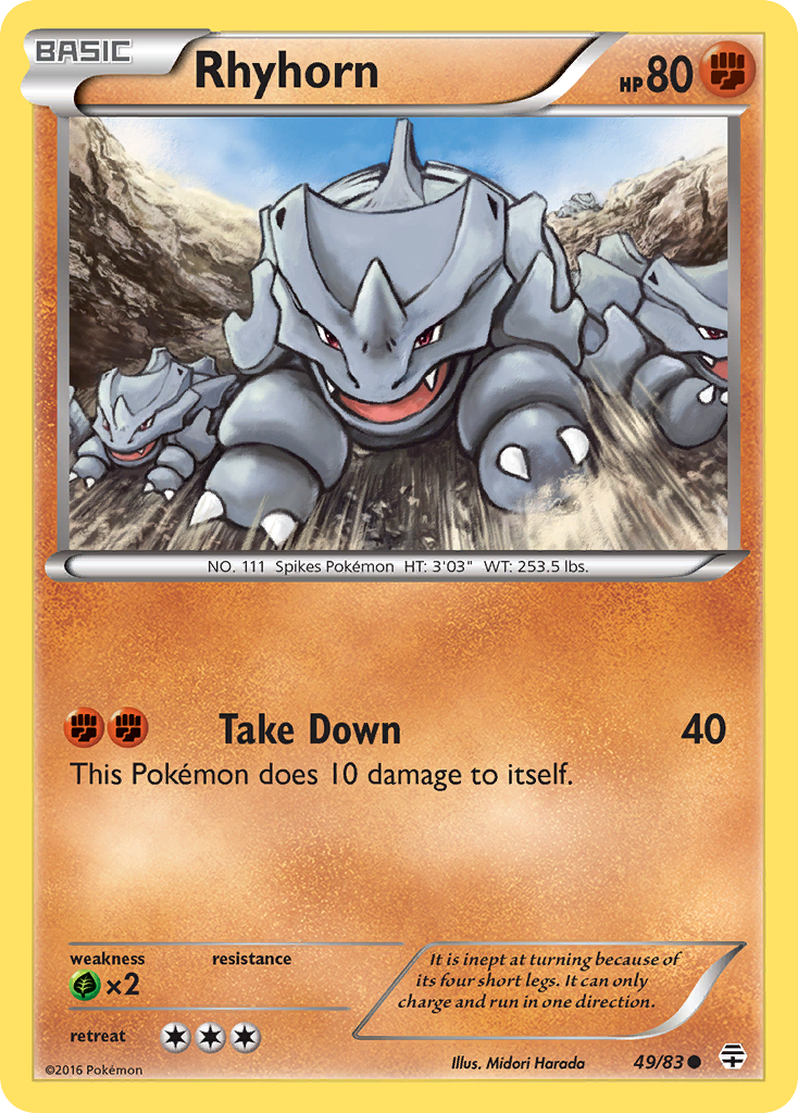 Rhyhorn (49/83) [XY: Generations] | Clutch Gaming