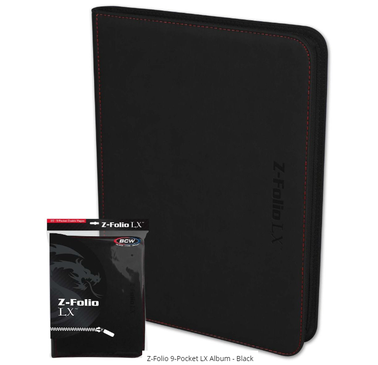 Z-Folio 9-Pocket LX Album - Black | Clutch Gaming