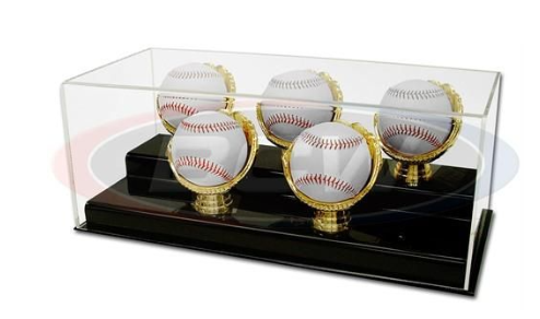 Acrylic 5 Gold Glove Baseball Display | Clutch Gaming