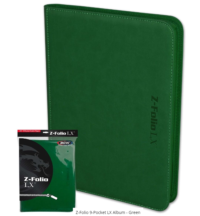 Z-Folio 9-Pocket LX Album - Green | Clutch Gaming