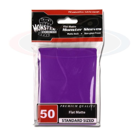 Flat Matte Sleeves - Large - No Logo - Purple | Clutch Gaming