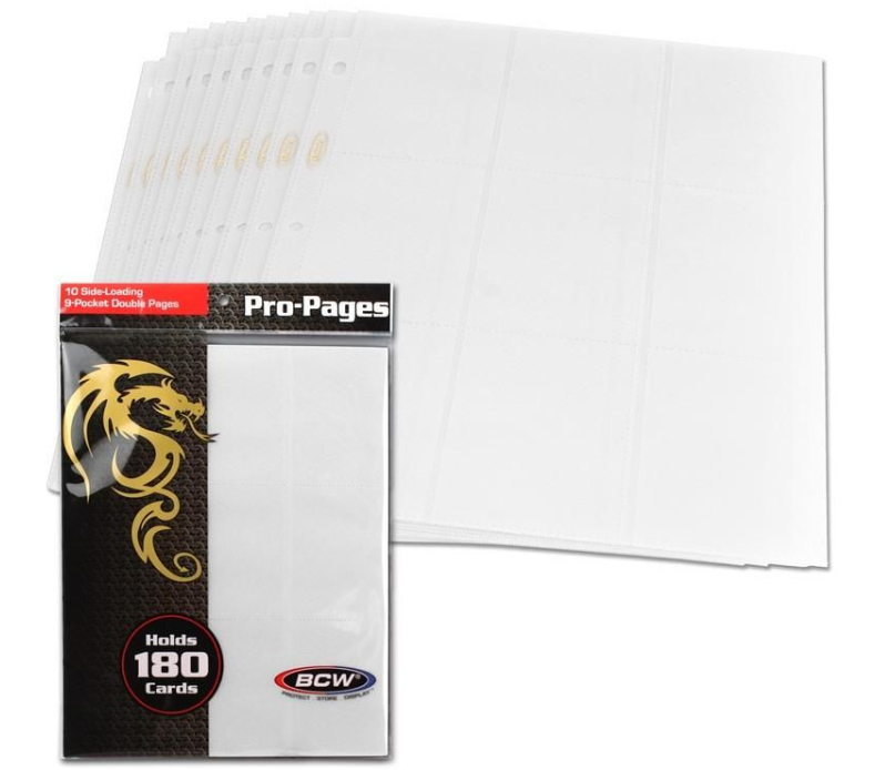 Side Loading 18-Pocket Pro Pages - White | Clutch Gaming