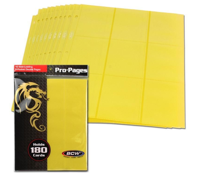 Side Loading 18-Pocket Pro Pages - Yellow | Clutch Gaming