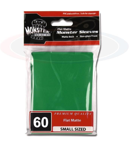 Flat Matte Sleeves - Small - No Logo - Green | Clutch Gaming