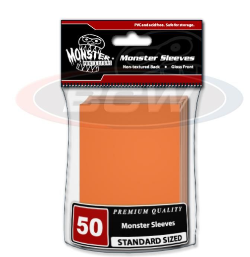 Glossy Sleeves - Large - No Logo - Orange | Clutch Gaming