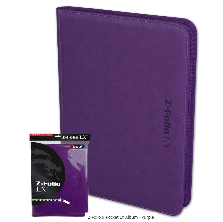 Z-Folio 9-Pocket LX Album - Purple | Clutch Gaming