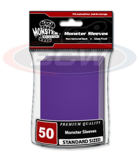 Glossy Sleeves - Large - No Logo - Purple | Clutch Gaming