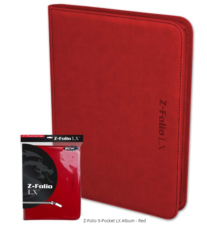 Z-Folio 9-Pocket LX Album - Red | Clutch Gaming