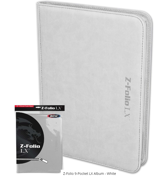 Z-Folio 9-Pocket LX Album - White | Clutch Gaming