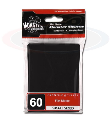 Flat Matte Sleeves - Small - No Logo - Black | Clutch Gaming