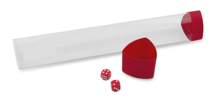 Playmat Tube with Dice Cap - Red | Clutch Gaming