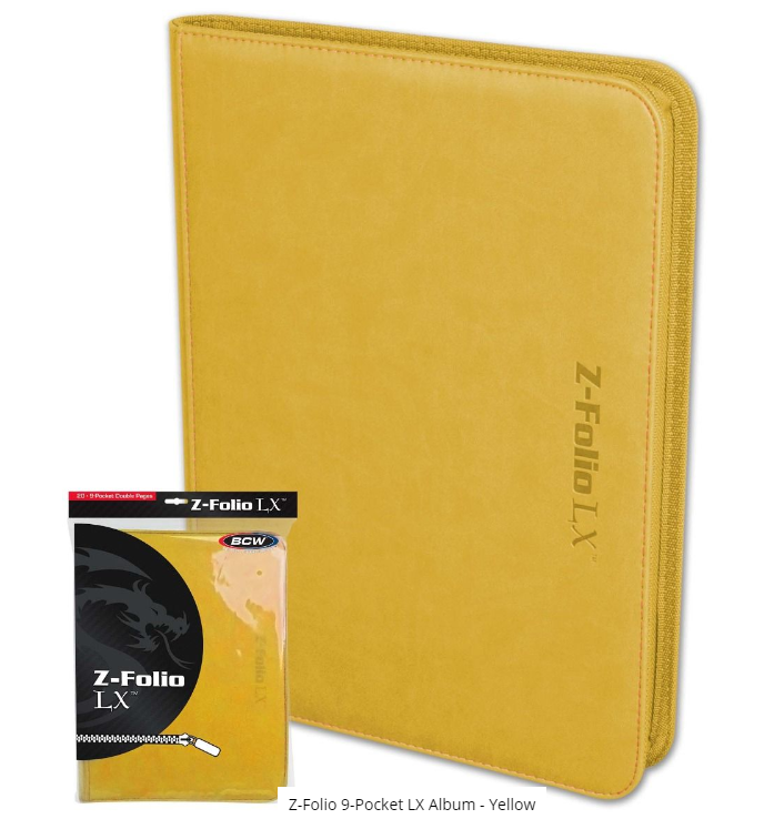 Z-Folio 9-Pocket LX Album - Yellow | Clutch Gaming