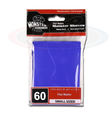 Flat Matte Sleeves - Small - No Logo - Blue | Clutch Gaming