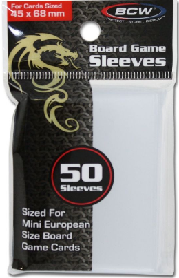 Board Game Sleeves - Mini Euro (45MM x 68MM) | Clutch Gaming