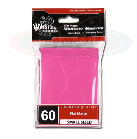 Flat Matte Sleeves - Small - No Logo - Pink | Clutch Gaming