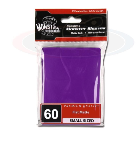 Flat Matte Sleeves - Small - No Logo - Purple | Clutch Gaming