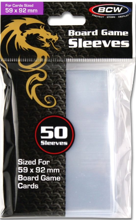 Board Game Sleeves - Std Euro (59MM x 92MM) | Clutch Gaming