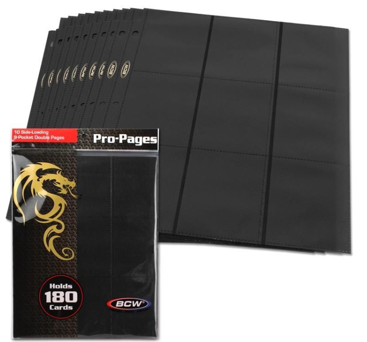 Side Loading 18-Pocket Pro Pages - Black | Clutch Gaming