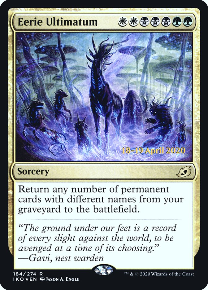 Eerie Ultimatum [Ikoria: Lair of Behemoths Prerelease Promos] | Clutch Gaming