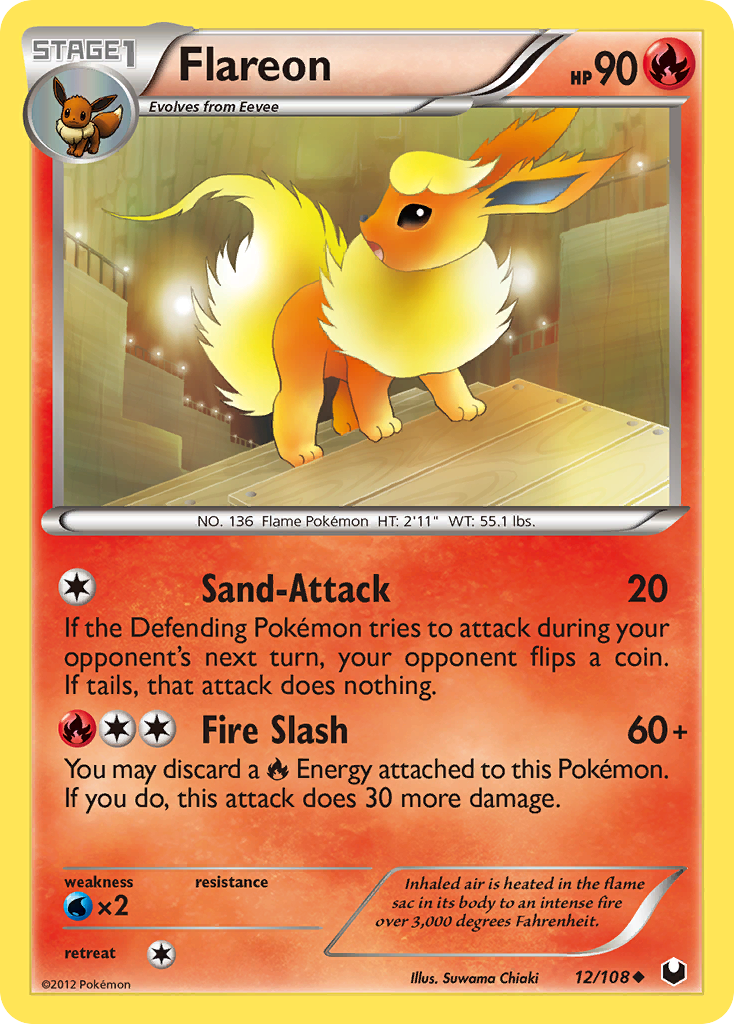 Flareon (12/108) [Black & White: Dark Explorers] | Clutch Gaming