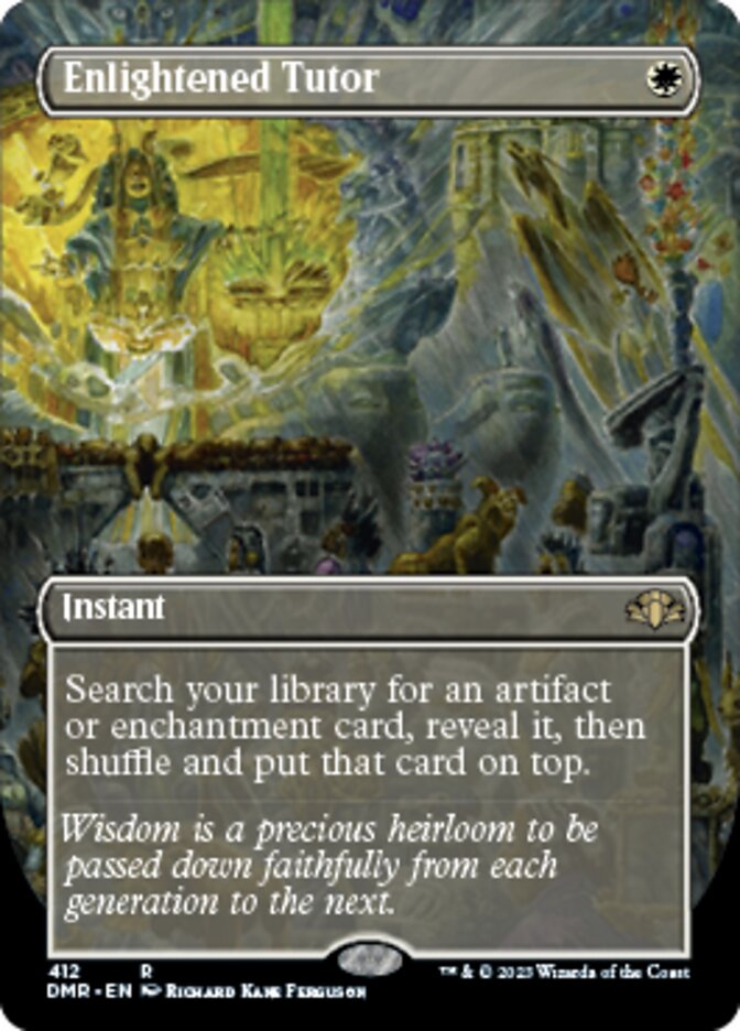 Enlightened Tutor (Borderless Alternate Art) [Dominaria Remastered] | Clutch Gaming