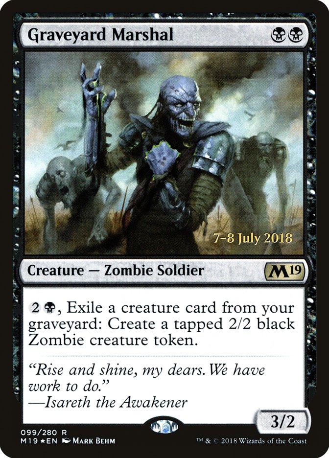 Graveyard Marshal [Core Set 2019 Prerelease Promos] | Clutch Gaming