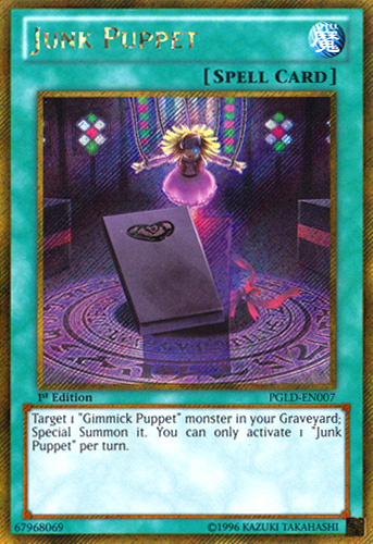 Junk Puppet [PGLD-EN007] Gold Secret Rare | Clutch Gaming