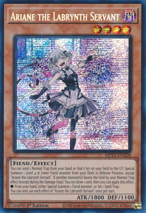 Ariane the Labrynth Servant [MP23-EN228] Prismatic Secret Rare | Clutch Gaming