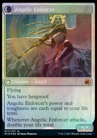 Enduring Angel // Angelic Enforcer [Innistrad: Midnight Hunt Prerelease Promos] | Clutch Gaming