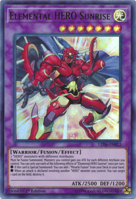 Elemental Hero Sunrise [LED6-EN012] Ultra Rare | Clutch Gaming