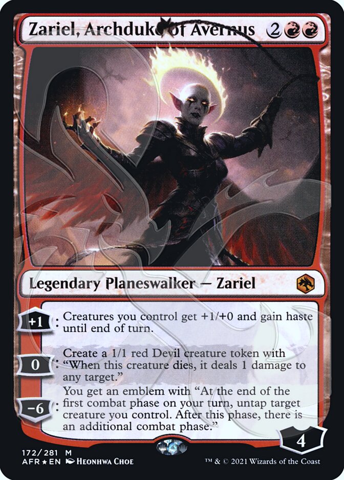 Zariel, Archduke of Avernus (Ampersand Promo) [Dungeons & Dragons: Adventures in the Forgotten Realms Promos] | Clutch Gaming